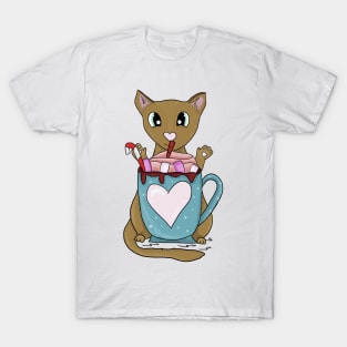 Hot chocolate cat T-Shirt